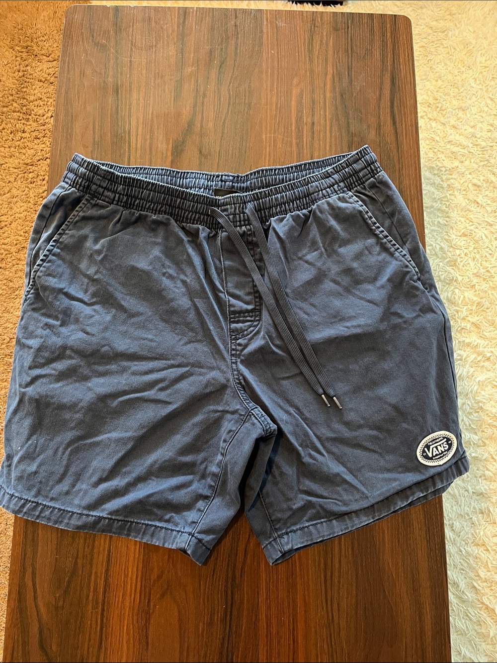 Vans Indigo Blue Elastic Drawstring Shorts